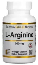 L-Arginina  AjiPure 500mg - California Gold Nutrition (60 Cápsulas)