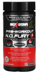 Pre-Workout N.O Fury - Six Star (60 Cápsulas)