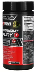 Pre-Workout N.O Fury - Six Star (60 Cápsulas)