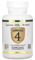 Immune 4 Vitamina C + Vitamina D + Zinco + Selênio - California Gold Nutrition (60 Cápsulas)