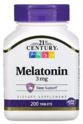 Melatonina 3mg - 21st Century (200 Cápsulas)