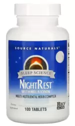 Sleep Science NightRest com Melatonina - Source Naturals (100 Cápsulas)