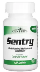 Sentry Adults Multivitamínico - 21st Century (130 Cápsulas)
