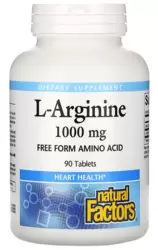 L-Arginina 1.000 mg - Natural Factors (90 Cápsulas)