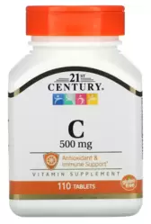 Vitamina C 500mg - 21st Century (110 Cápsulas)