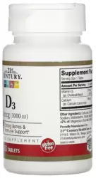Vitamina D3 25 mcg (1.000 UI) - 21st Century (60 Cápsulas)