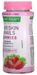 Hair Skin Nails com Biotina Strawberry - Nature's Bounty (80 Gummies)