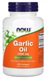 Óleo de Alho Garlic Oil 1.500mg - Now Foods (250 Cápsulas)