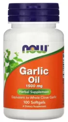 Óleo de Alho Garlic Oil 1.500mg - Now Foods (100 Cápsulas)
