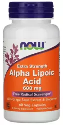 Alpha Lipoic Acid Potência Extra 600mg - Now Foods (60 Cápsulas)