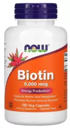 Biotina 5.000mcg - Now Foods (120 Cápsulas)
