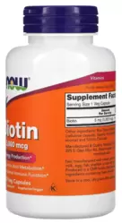 Biotina 5.000mcg - Now Foods (120 Cápsulas)