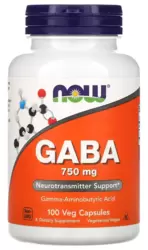 GABA 750mg - Now Foods (100 Cápsulas)