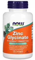 Glicinato de Zinco - Now Foods (120 Cápsulas)