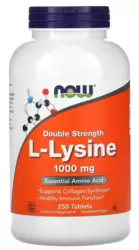 L-Lisina 1000mg - Now Foods (250 Cápsulas)