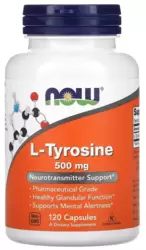 L-Tirosina 500mg - Now Foods (120 Cápsulas)